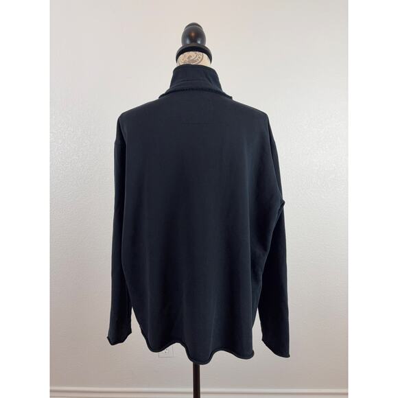B53 Frank & Eileen Navy Patrick Popover Top Womens XL Fleece Minimalist Travel - Picture 5 of 7